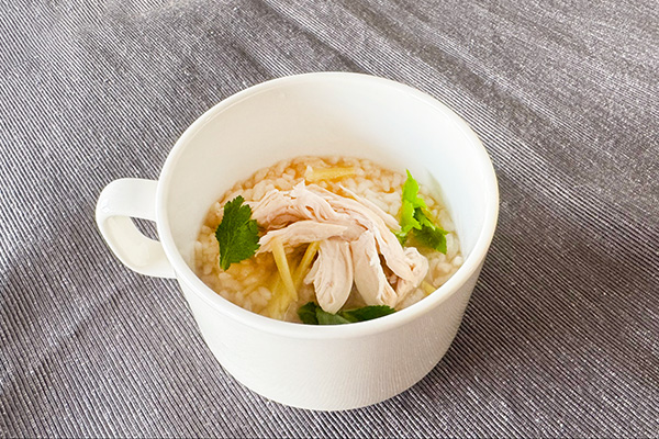 鶏肉と生姜の雑炊
