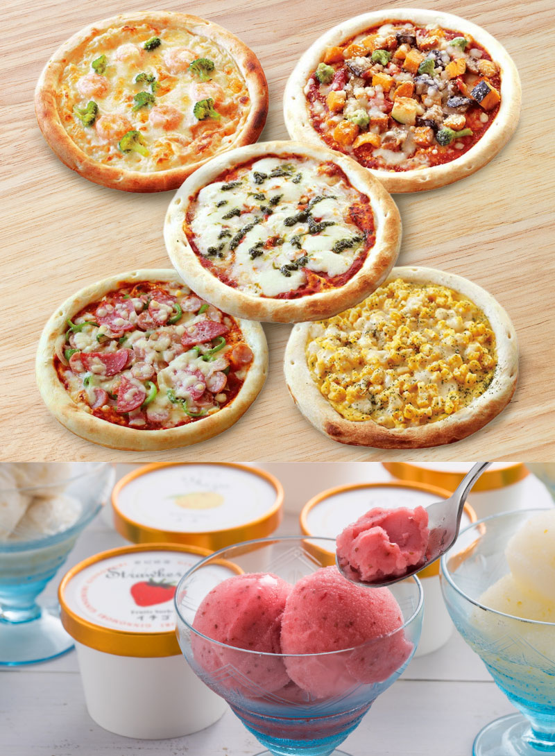 人気ピザベスト5 & シャーベット４種