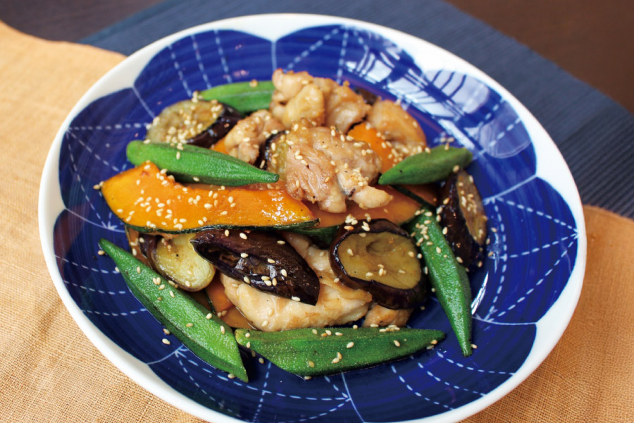 鶏肉と野菜のさっぱり焼き