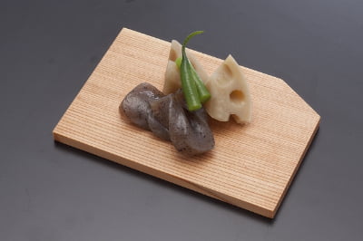 蓮根とあじろ蒟蒻といんげん